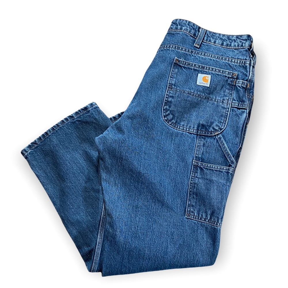 Carhartt WB013-VIO Womens Workwear Blue Jeans Dungaree Carpenter Tag 18x30.